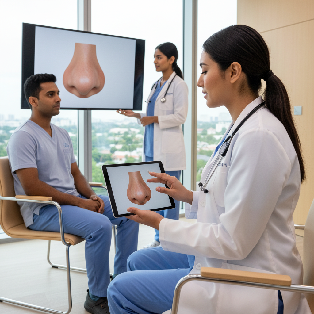 Etnik rinoplastide muayene ve kişiye özel planlama süreci